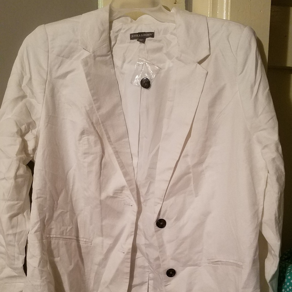 White Linen Blazer